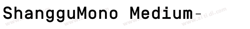 ShangguMono Medium字体转换